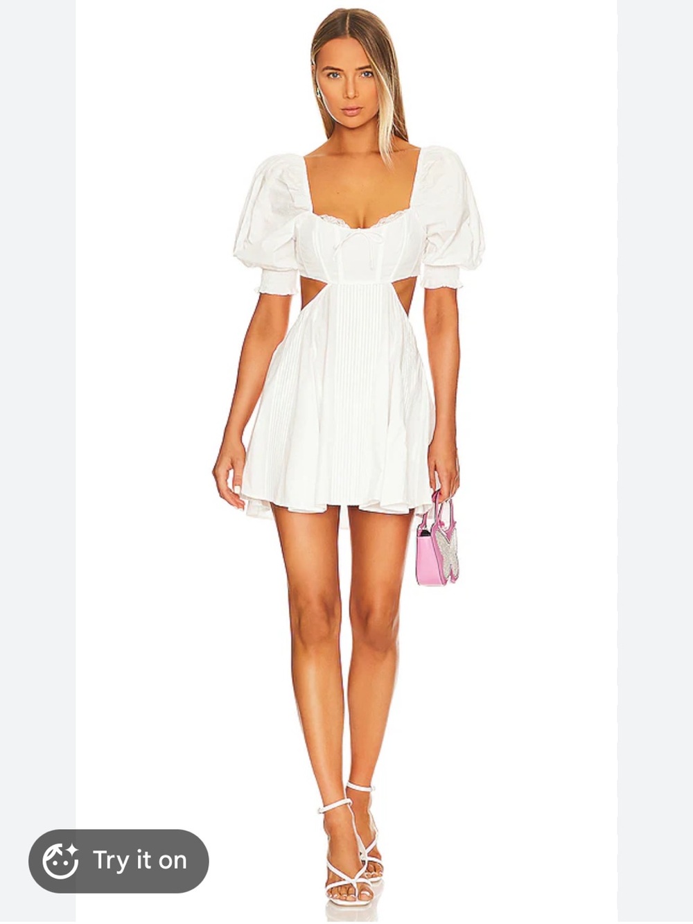 SOLD For Love & Lemons Arya Mini Dress White Size XS - Picture 1 of 12